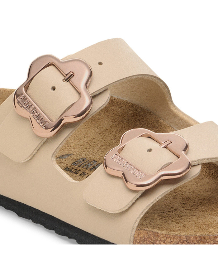Birkenstock Klapki ARIZONA KIDS FLOWER BUCKLE BF 1030439 - Beżowe | Sklep Monotox