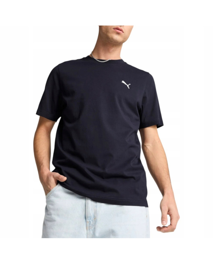 Puma Koszulka męska ESS SMALL LOGO TEE 68253816 - Granatowa | Sklep Monotox