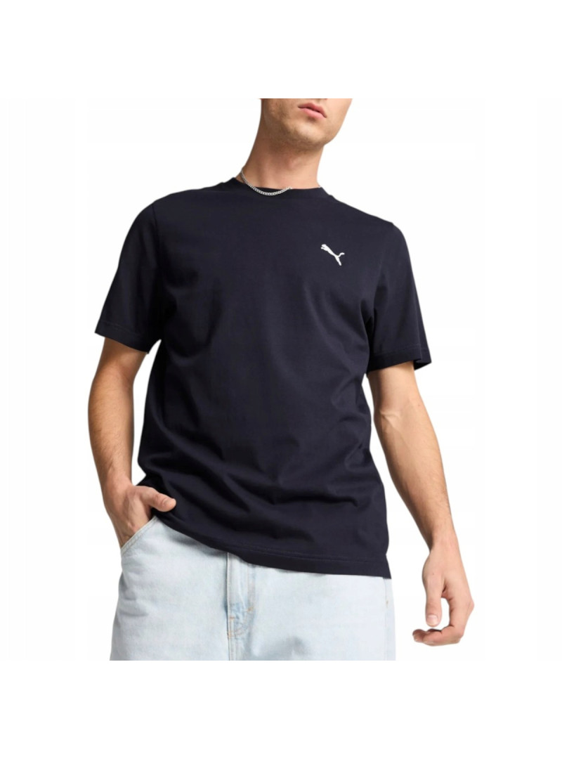 Puma Koszulka męska ESS SMALL LOGO TEE 68253816 - Granatowa | Sklep Monotox