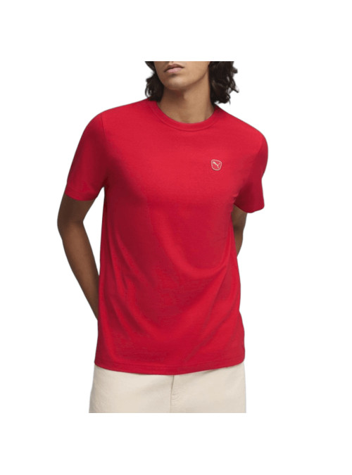 Puma Koszulka męska ESS ELEVATED TEE FOR ALL TIME 69205411 - Czerwona | Sklep Monotox