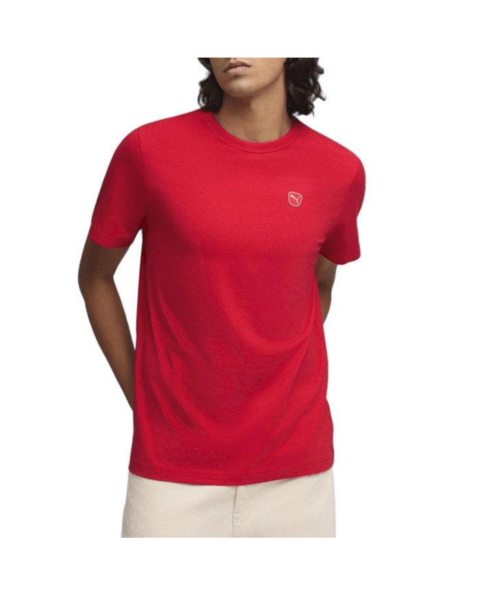 Puma Koszulka męska ESS ELEVATED TEE FOR ALL TIME 69205411 - Czerwona | Sklep Monotox