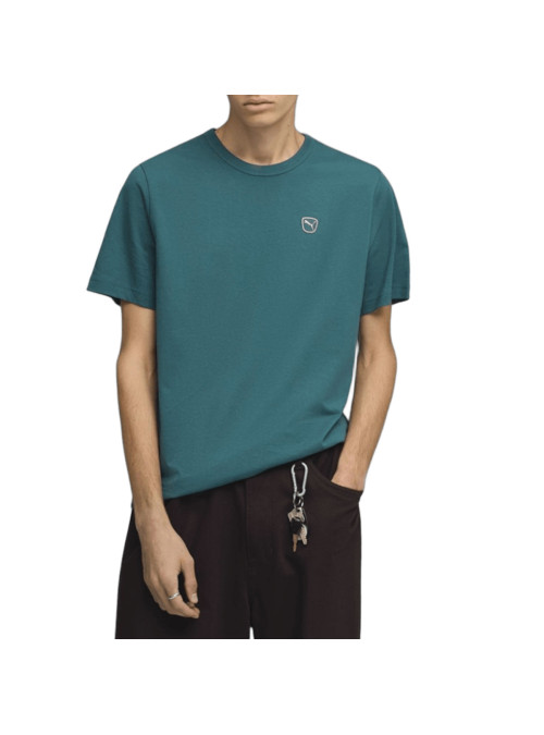Puma Koszulka męska ESS ELEVATED TEE 69205441 - Zielona | Sklep Monotox