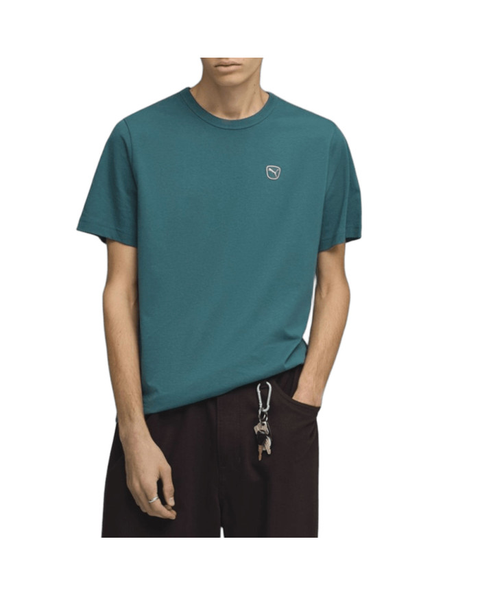 Puma Koszulka męska ESS ELEVATED TEE 69205441 - Zielona | Sklep Monotox