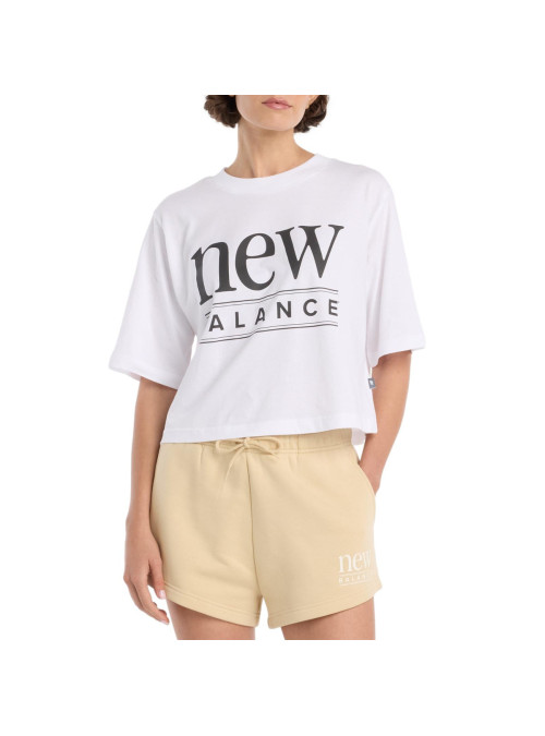 New Balance Koszulka damska REIMAGINED RELAXED T-SHIRT WT61V5OPWT - Biała | Sklep Monotox