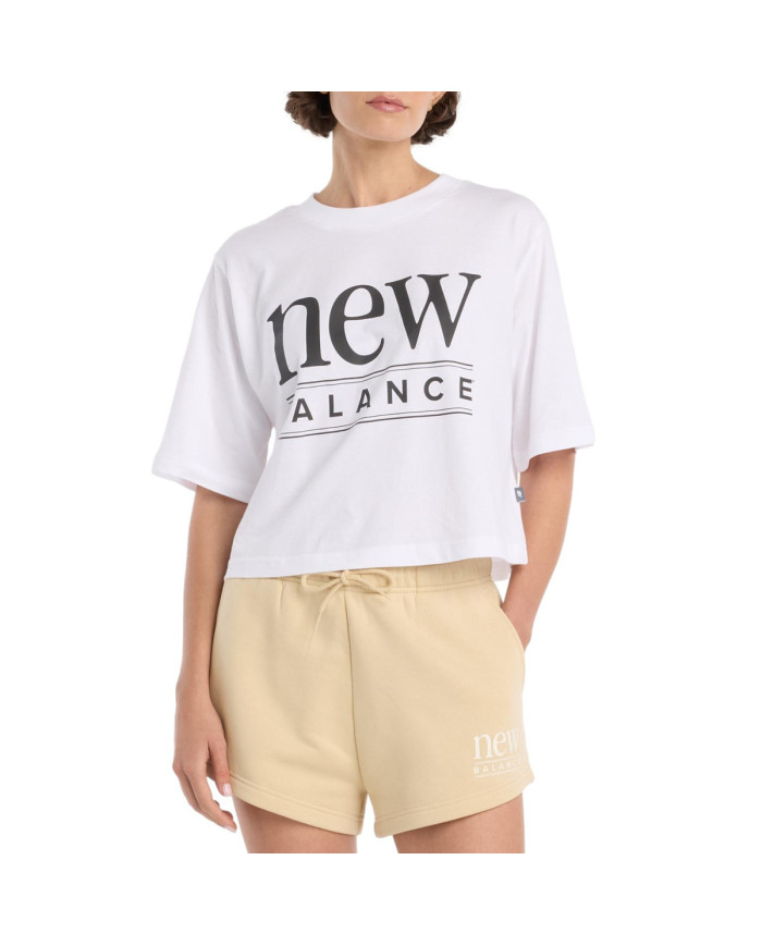 New Balance Koszulka damska REIMAGINED RELAXED T-SHIRT WT61V5OPWT - Biała | Sklep Monotox