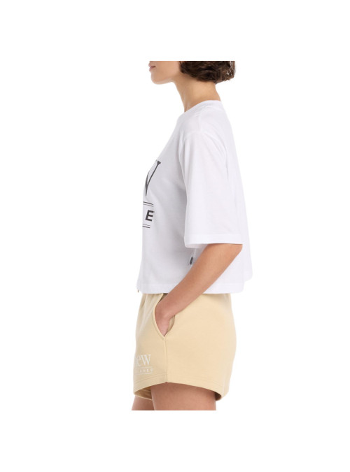 New Balance Koszulka damska REIMAGINED RELAXED T-SHIRT WT61V5OPWT - Biała | Sklep Monotox