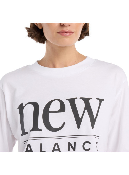 New Balance Koszulka damska REIMAGINED RELAXED T-SHIRT WT61V5OPWT - Biała | Sklep Monotox