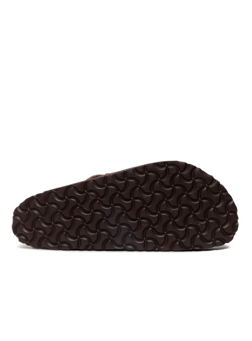 Birkenstock Klapki męskie BOSTON OILED LEATHER UNISEX REGULAR 0860131 - Brązowe | Sklep Monotox