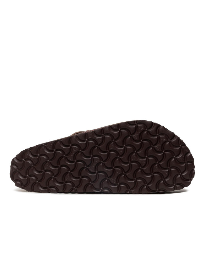 Birkenstock Klapki męskie BOSTON OILED LEATHER UNISEX REGULAR 0860131 - Brązowe | Sklep Monotox