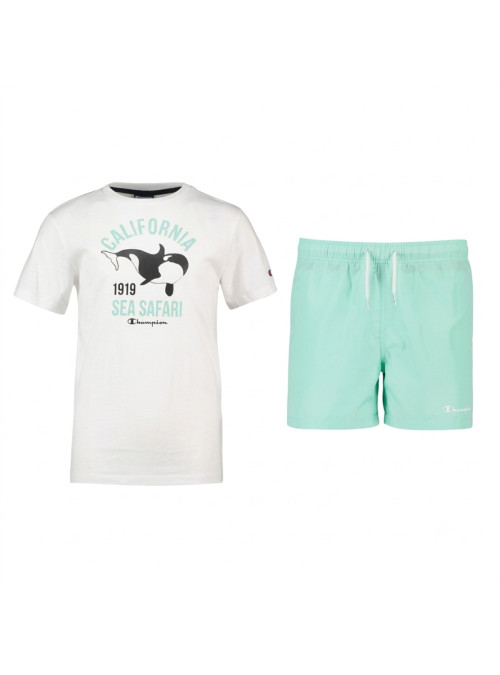 Champion Dres dziecięcy SET 306052WW001 - Biały | Sklep Monotox