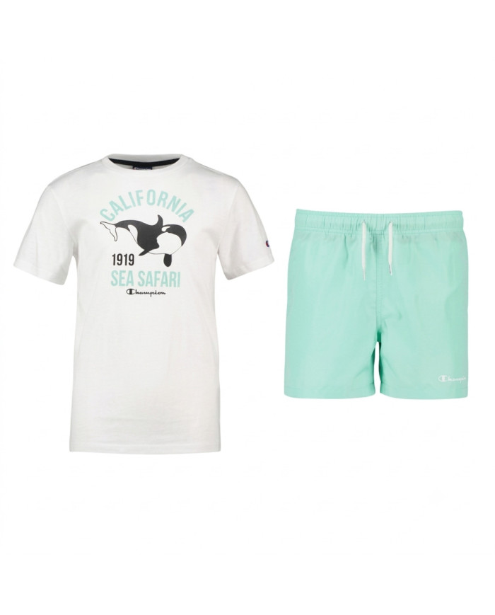 Champion Dres dziecięcy SET 306052WW001 - Biały | Sklep Monotox