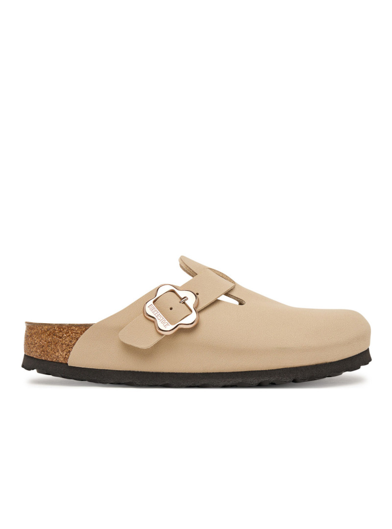 Birkenstock Klapki BOSTON FLOWERS KIDS BIRKIBUC JUNIOR NARROW 1030630 - Beżowe | Sklep Monotox