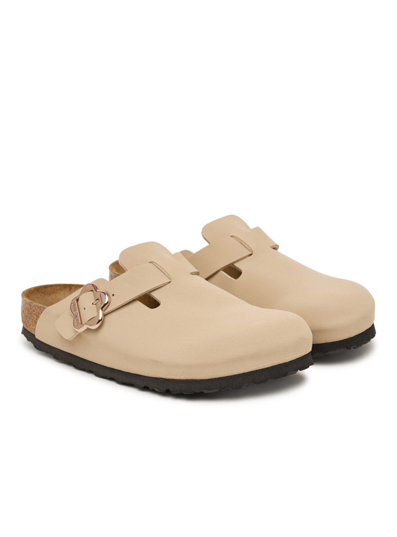 Birkenstock Klapki BOSTON FLOWERS KIDS BIRKIBUC JUNIOR NARROW 1030630 - Beżowe | Sklep Monotox