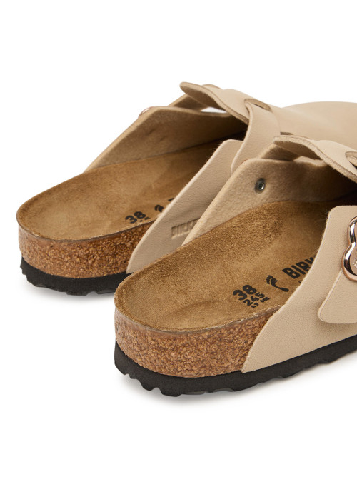 Birkenstock Klapki BOSTON FLOWERS KIDS BIRKIBUC JUNIOR NARROW 1030630 - Beżowe | Sklep Monotox