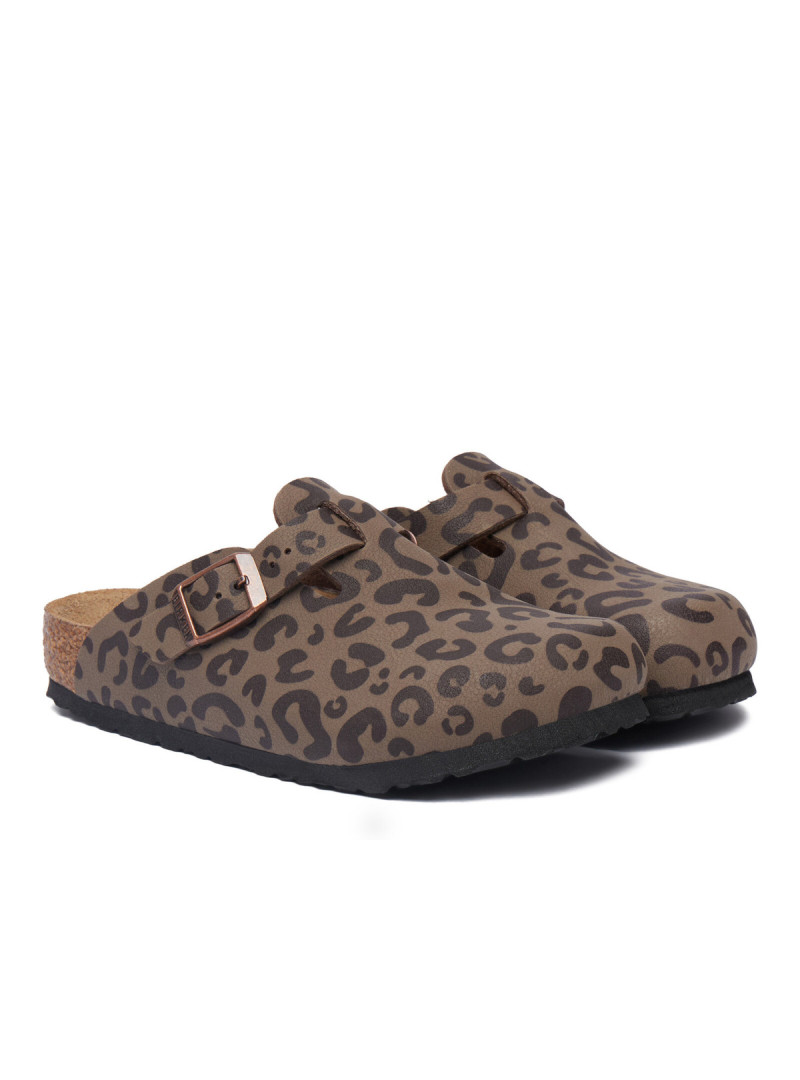 Birkenstock Klapki BOSTON 2.0 KIDS BIRKIBUC JUNIOR NARROW 1032553 - Brązowe | Sklep Monotox