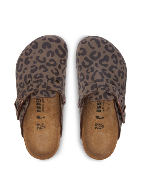Birkenstock Klapki BOSTON 2.0 KIDS BIRKIBUC JUNIOR NARROW 1032553 - Brązowe | Sklep Monotox