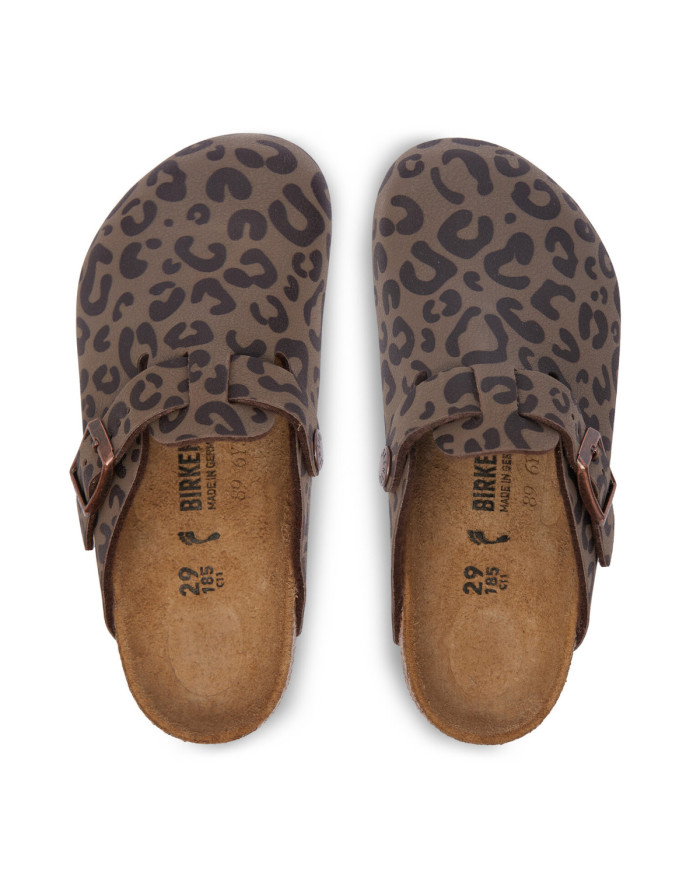 Birkenstock Klapki BOSTON 2.0 KIDS BIRKIBUC JUNIOR NARROW 1032553 - Brązowe | Sklep Monotox