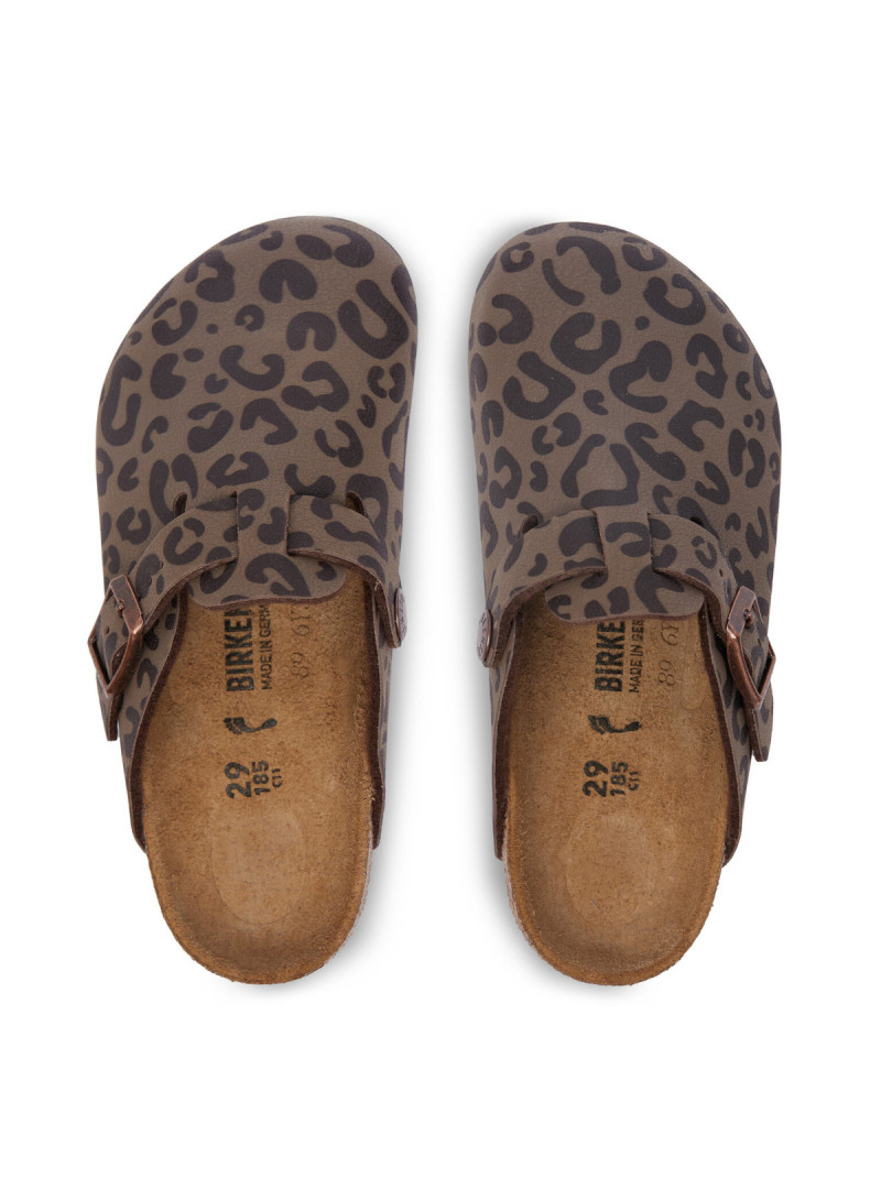Birkenstock Klapki BOSTON 2.0 KIDS BIRKIBUC JUNIOR NARROW 1032553 - Brązowe | Sklep Monotox