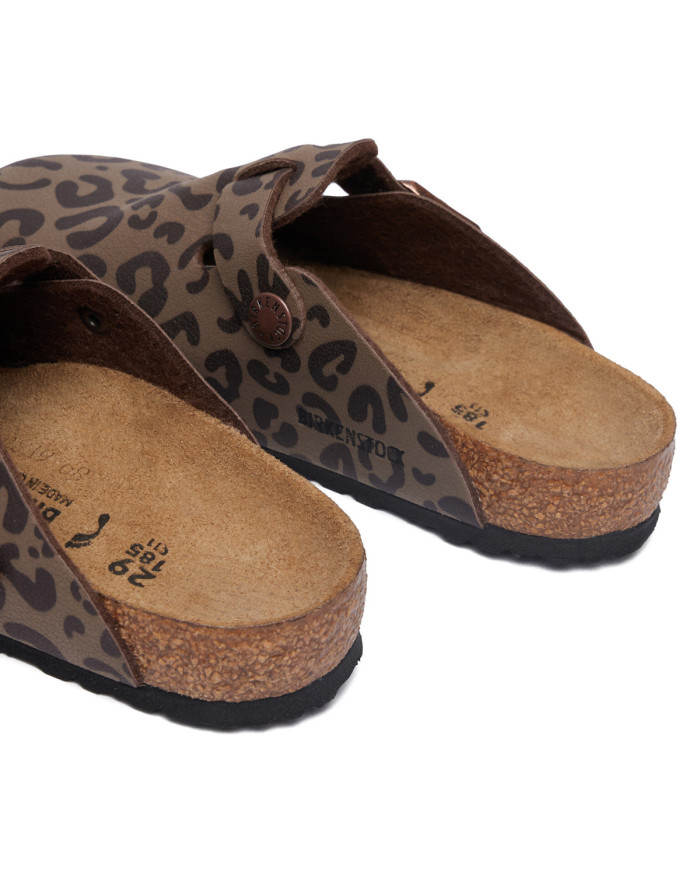 Birkenstock Klapki BOSTON 2.0 KIDS BIRKIBUC JUNIOR NARROW 1032553 - Brązowe | Sklep Monotox