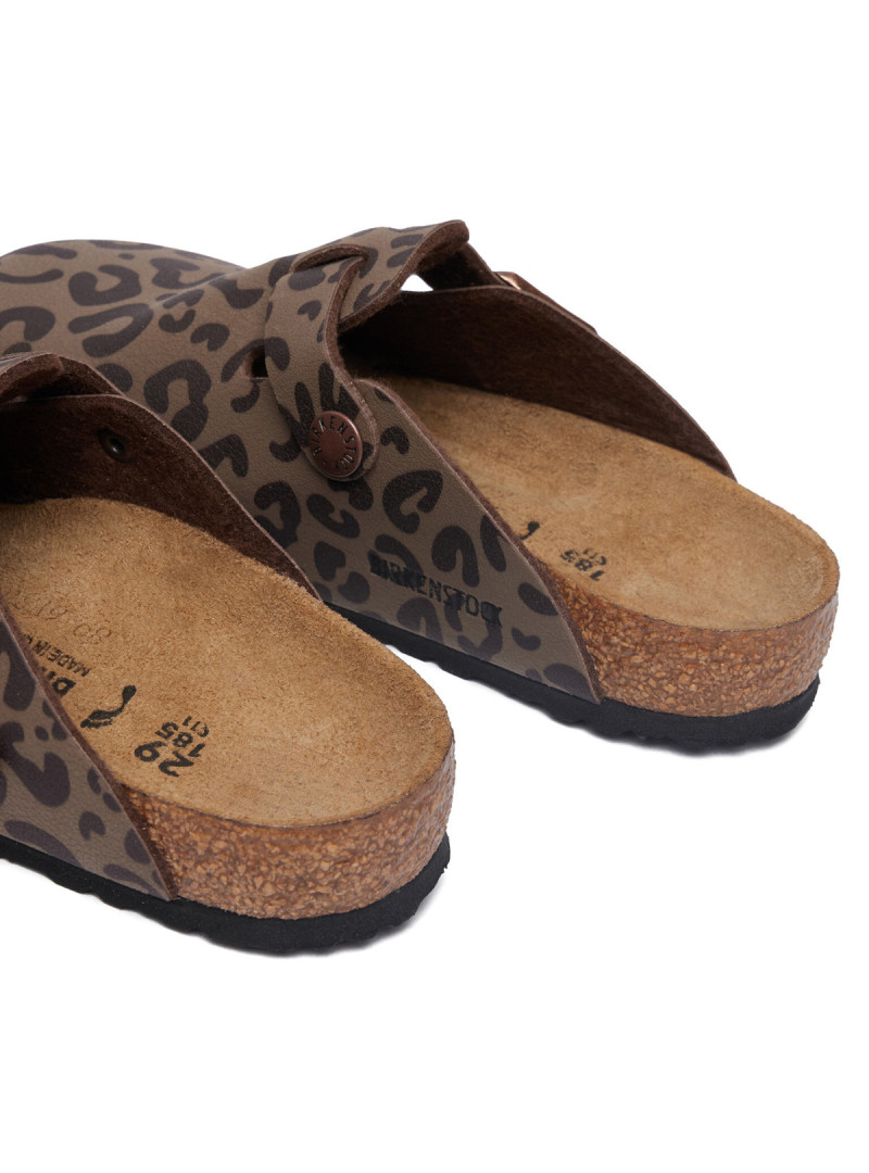Birkenstock Klapki BOSTON 2.0 KIDS BIRKIBUC JUNIOR NARROW 1032553 - Brązowe | Sklep Monotox