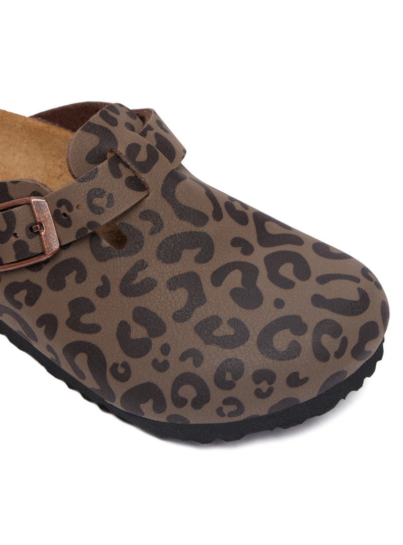 Birkenstock Klapki BOSTON 2.0 KIDS BIRKIBUC JUNIOR NARROW 1032553 - Brązowe | Sklep Monotox