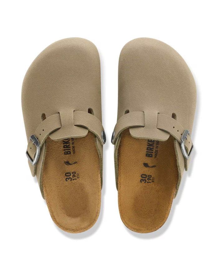 Birkenstock Klapki BOSTON KIDS BIRKIBUC JUNIOR NARROW 1032739 - Zielone | Sklep Monotox