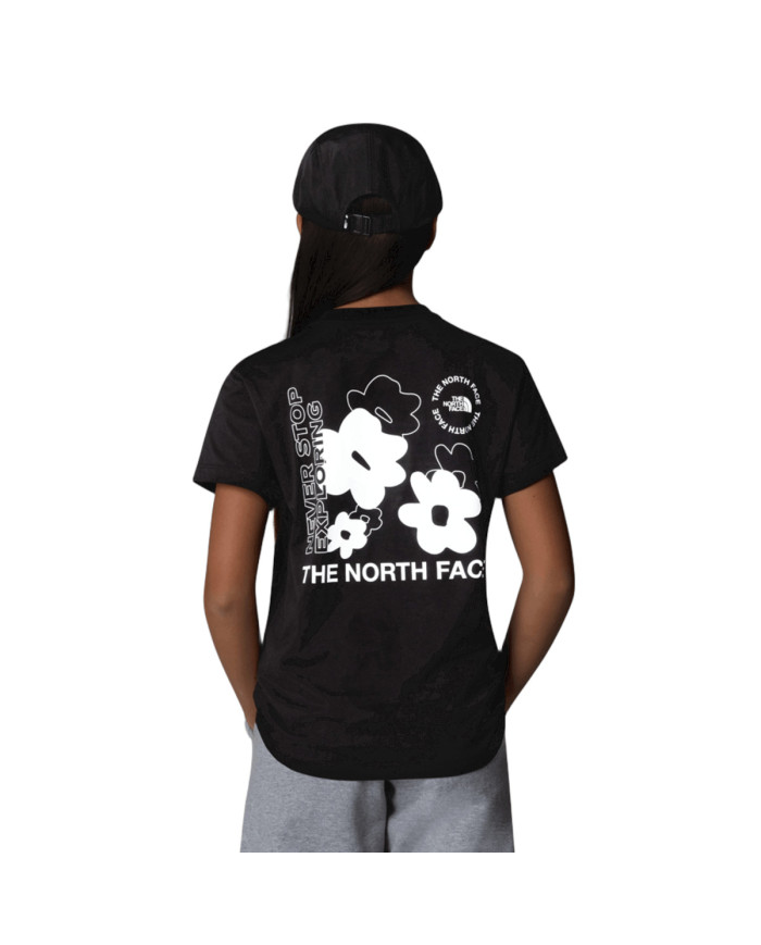 The North Face Koszulka G FLOWER GRAPHIC RELAXED NF0A89J6JK3 - Czarna | Sklep Monotox