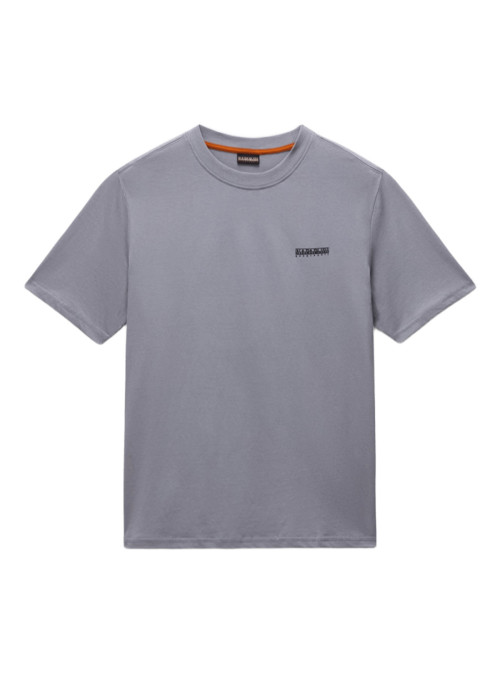 Napapijri Koszulka męska S-SMALL BOX SS SHARK SKIN NP0A88TRHCB - Szara | Sklep Monotox