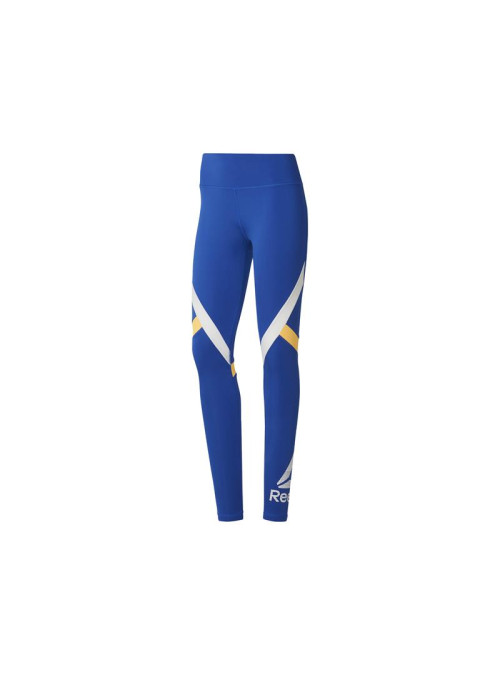 Reebok Spodnie damskie WOR BIG DELTA TIGHT DU4722 - Niebieskie | Sklep Monotox