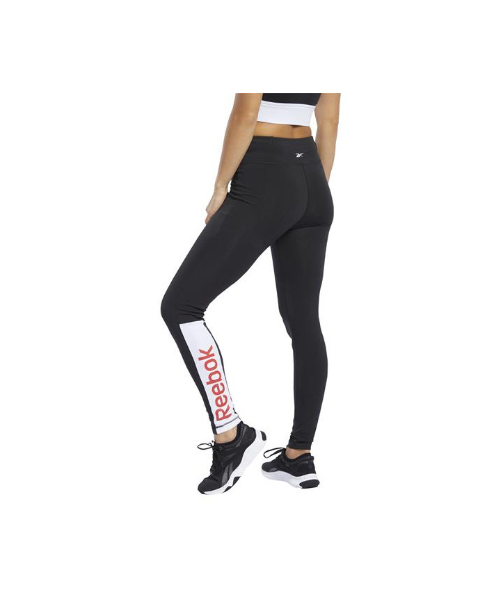 Reebok Spodnie damskie TE LINEAR LOGO LEGG FK6692 - Czarne | Sklep Monotox