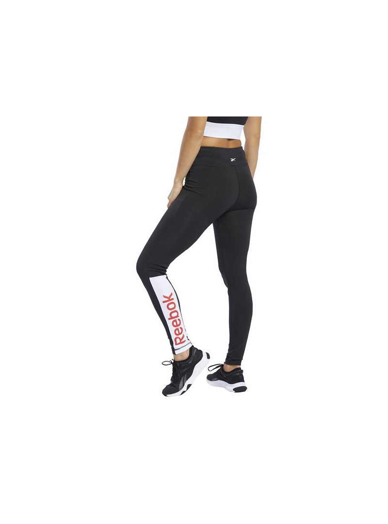 Reebok Spodnie damskie TE LINEAR LOGO LEGG FK6692 - Czarne | Sklep Monotox