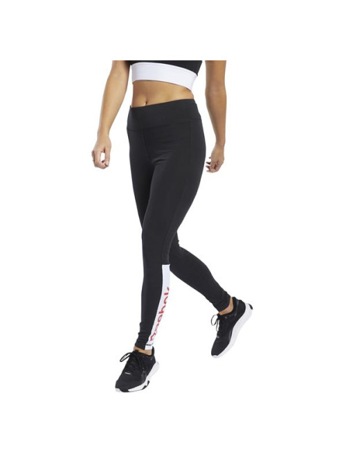 Reebok Spodnie damskie TE LINEAR LOGO LEGG FK6692 - Czarne | Sklep Monotox