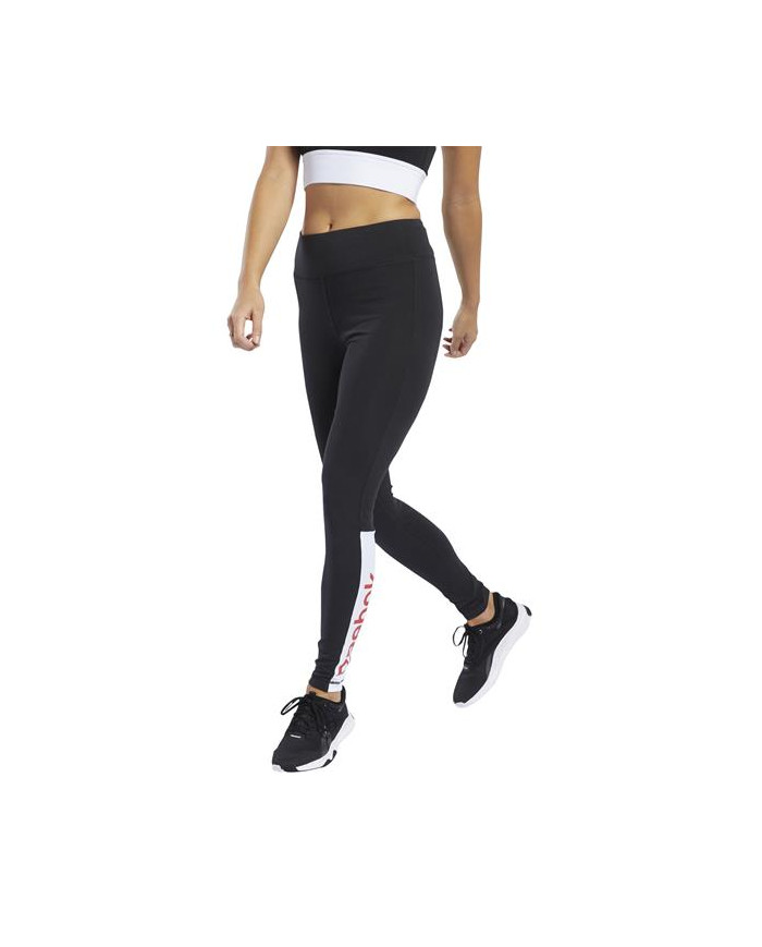Reebok Spodnie damskie TE LINEAR LOGO LEGG FK6692 - Czarne | Sklep Monotox