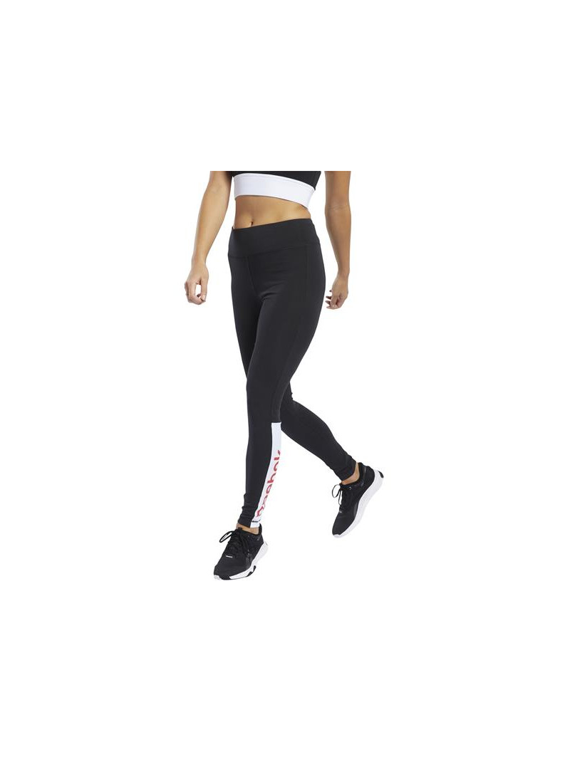Reebok Spodnie damskie TE LINEAR LOGO LEGG FK6692 - Czarne | Sklep Monotox