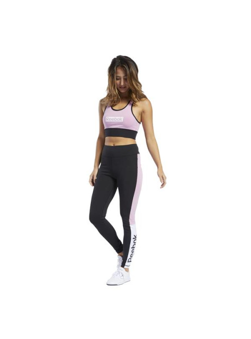 Reebok Spodnie damskie TE LINEAR LOGO LEGG FK6694 - Czarne | Sklep Monotox