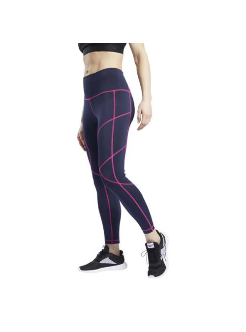 Reebok Spodnie damskie WOR MYT STITCH TIGHT FU2433 - Niebieskie | Sklep Monotox