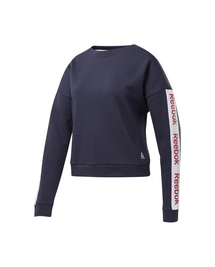 Reebok Damska Bluza Linear Logo Crew EK1355 Niebieski | Sklep Monotox