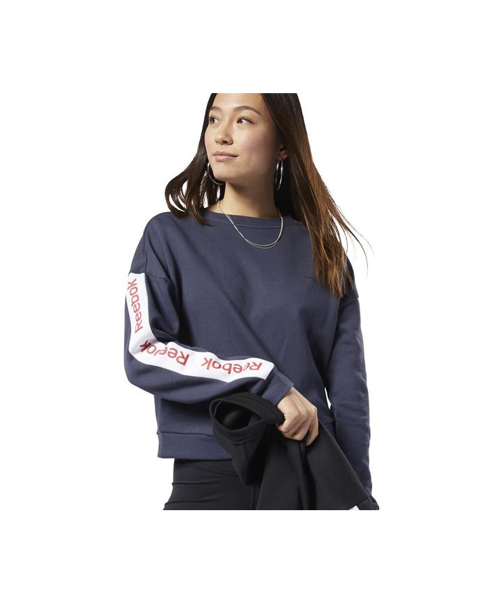 Reebok Damska Bluza Linear Logo Crew EK1355 Niebieski | Sklep Monotox