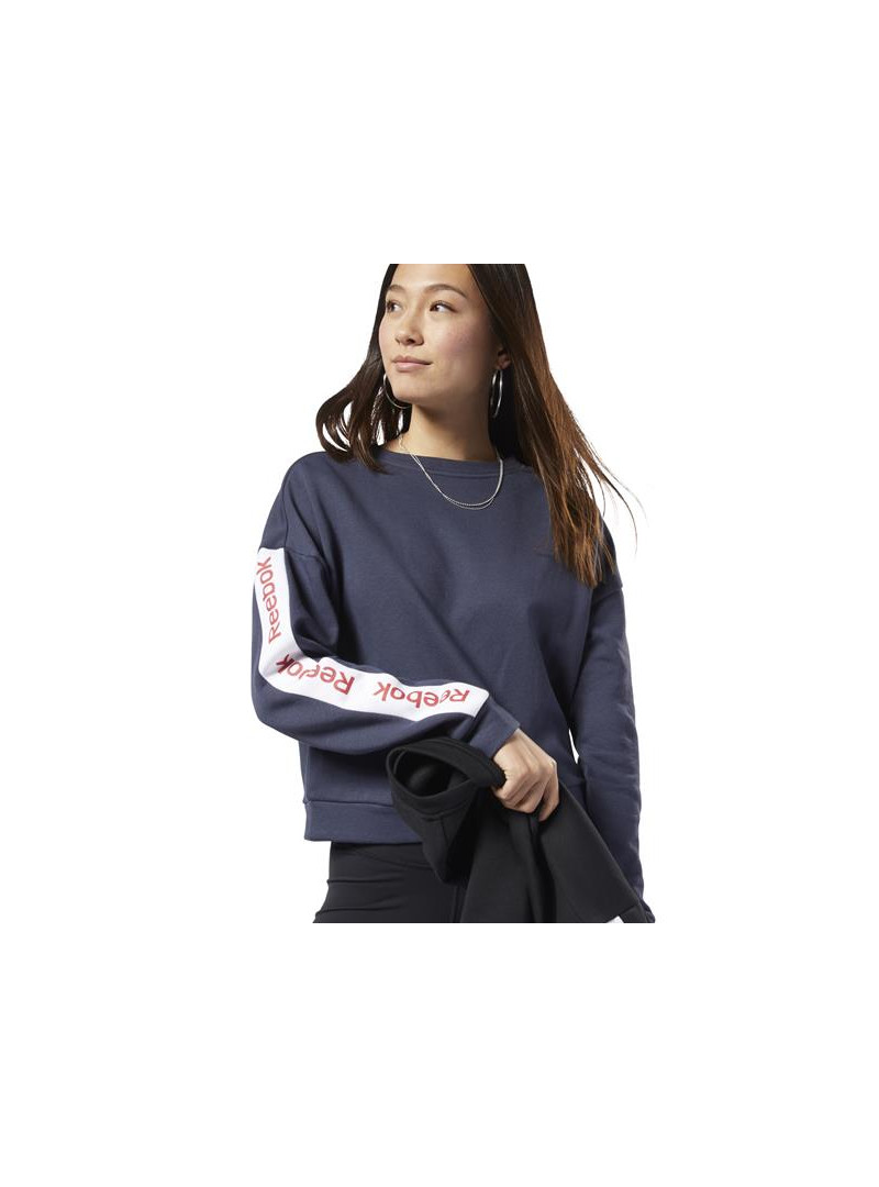 Reebok Damska Bluza Linear Logo Crew EK1355 Niebieski | Sklep Monotox