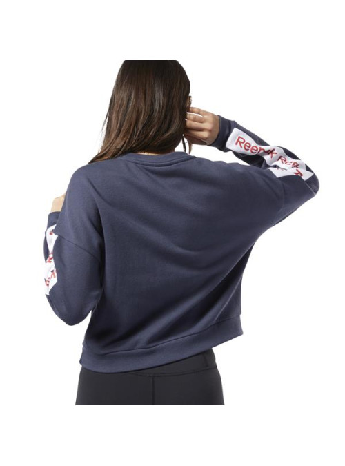 Reebok Damska Bluza Linear Logo Crew EK1355 Niebieski | Sklep Monotox