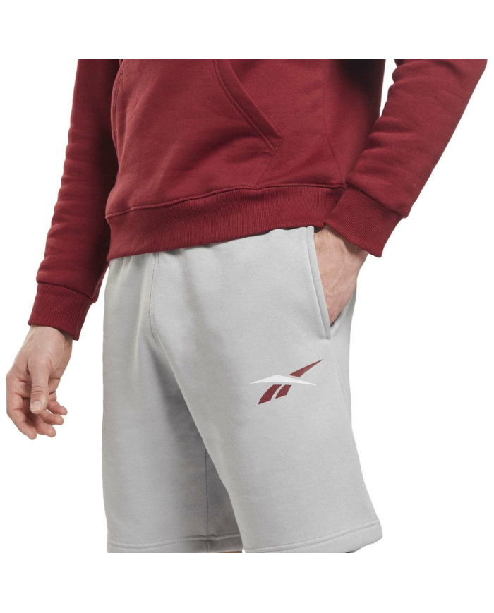 Reebok Szorty męskie TE VECTOR FLEECE SH HI0586 - Szare | Sklep Monotox