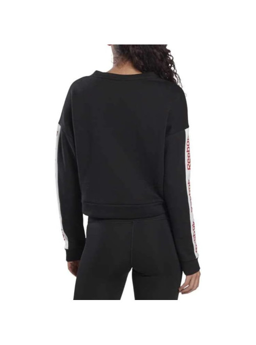 Reebok Bluza damska LINEAR LOGO CREW FR8156 - Czarna | Sklep Monotox