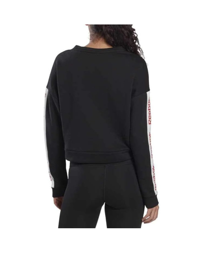 Reebok Bluza damska LINEAR LOGO CREW FR8156 - Czarna | Sklep Monotox