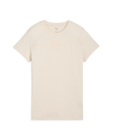Puma Koszulka damska ESS SCRIPT TEE 69176087 - Beżowa | Sklep Monotox