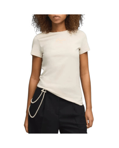 Puma Koszulka damska ESS SCRIPT TEE 69176087 - Beżowa | Sklep Monotox