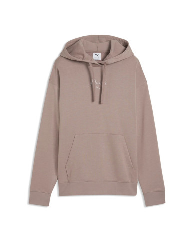 Puma Bluza damska ESS SCRIPT COMFORT HOODIE TR 69176188 - Beżowa | Sklep Monotox