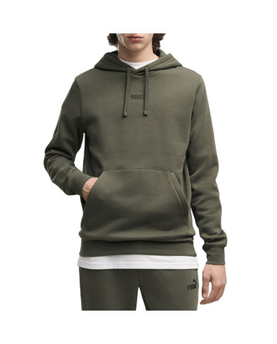 Puma Bluza męska ESS SMALL LOGO CENTERED HOODIE FL 69291486 - Zielona | Sklep Monotox