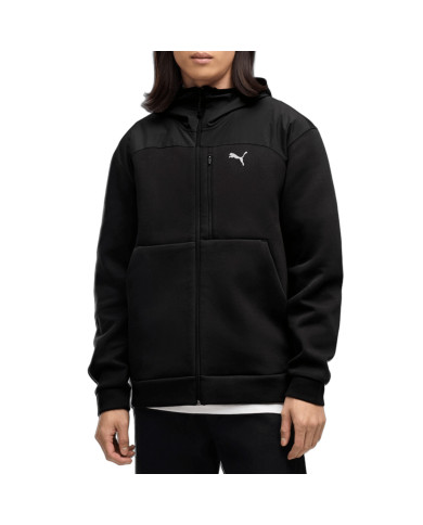 Puma Bluza męska PUMATECH MATERIAL MIX FULL ZIP HOODIE 69449001 - Czarna | Sklep Monotox