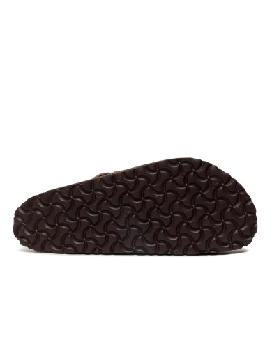 Birkenstock Klapki męskie BOSTON OILED LEATHER UNISEX REGULAR 0860131 - Brązowe | Sklep Monotox