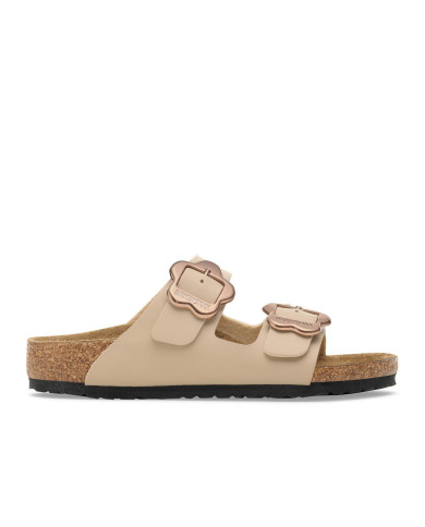 Birkenstock Klapki ARIZONA KIDS FLOWER BUCKLE BF 1030439 - Beżowe | Sklep Monotox